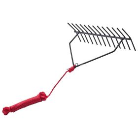 24 in Aquatic Weed Rake, 8.7 in Double Sided Lake Weed Rake, Pond Weeds Cutter with 30ft Rope, Tie Hole, No Assembly Required