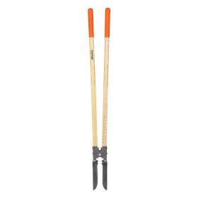 Post Hole Digger, Heavy Duty Post Hole Digger with Wood Handle, Manual Hole Digger with Scale Markings and Metal Blade