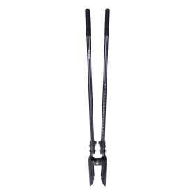 Post Hole Digger, Heavy Duty Post Hole Digger with Carbon Steel Handle, Manual Hole Digger with Scale Markings and Metal Blade