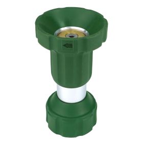 H2O WORKS Garden Hose Nozzle;  Fireman Style Hose Nozzle;  Heavy Duty Brass Hose Nozzle;  Leak Proof & Best High-Pressure Sprayer for Plants Wate