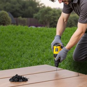 1000PCS Hidden Deck Fasteners For Composite Decking Universal T Clips Black (Option: black)