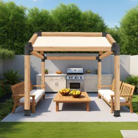4x4 Inch Pergola Bracket Kit Inner 3.5x3.5 3- And 4-Way Brackets For Gazebo (Option: black)