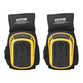 Knee Pads for Work, Extended Heavy Duty Construction Knee Pads with 2 Extension Straps, Anti-slip Foam Gel Knee Pads, Men & Women (Color: Yellow+Black, Knee Pad Style: Extended Knee Pad)